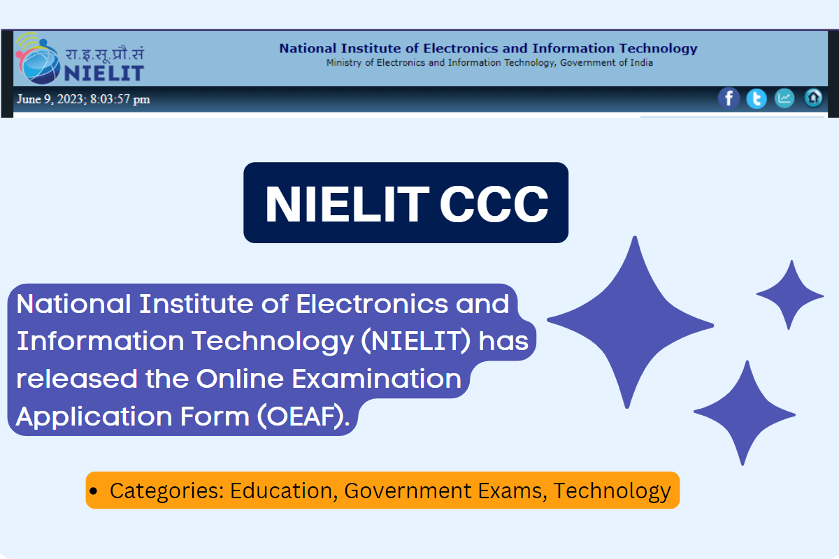 Student NIELIT CCC Exam Admit Card February 2024