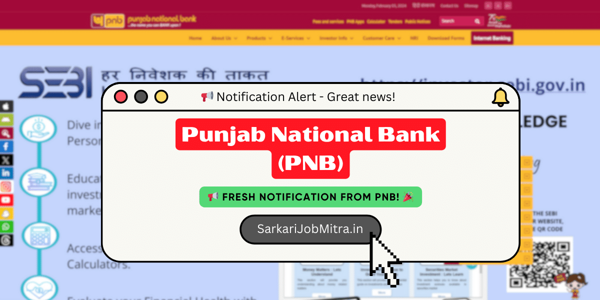 Punjab National Bank PNB India SO Exam Date Notice 2024